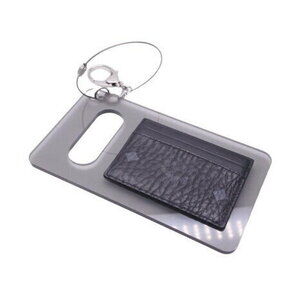 MCM by PHENOMENON Acrylic Disc Card Wallet Black